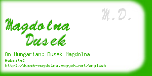 magdolna dusek business card